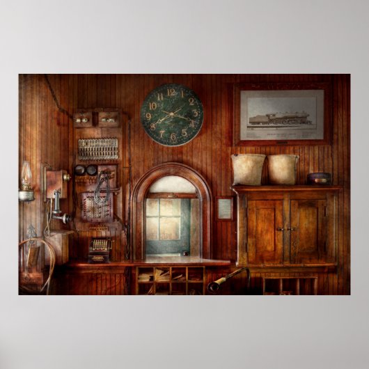 Poster Train - Bureau - Fenêtre des preneurs de billets (Devant)