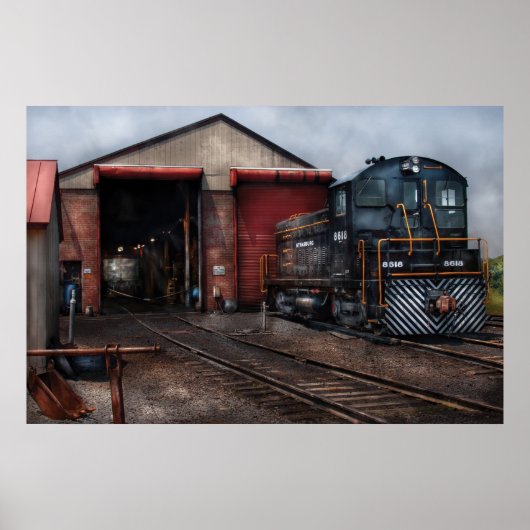 Poster Train - Centre de réparation de Strasburg (Devant)
