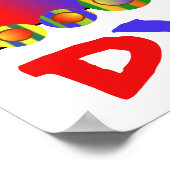 Poster Train coloré personnalisé (Coin)