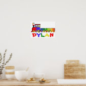 Poster Train coloré personnalisé (Cuisine)