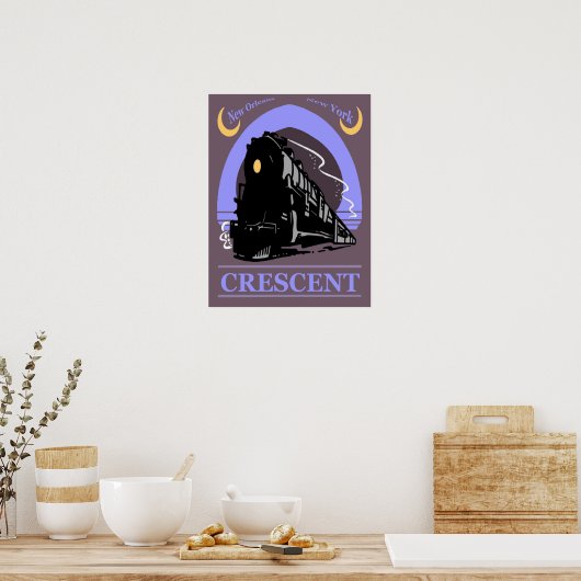 Poster Train Crescent (Cuisine)