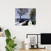 Poster Train dans la neige (Bureau à domicile)