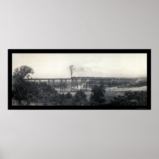 Poster Train De Chicago Photo 1914 (Devant)