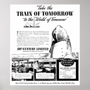 Poster Train de demain - chemin de fer de central de New