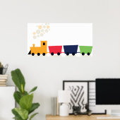 Poster Train de dessin (Bureau à domicile)