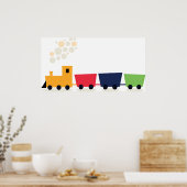 Poster Train de dessin (Cuisine)