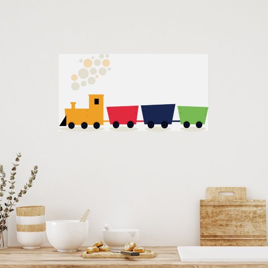 Poster Train de dessin (Cuisine)