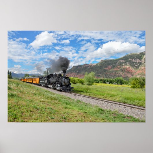 Poster Train de Durango & Silverton Narrow Gauge Railroad (Devant)