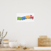 Poster Train de jouets (Cuisine)