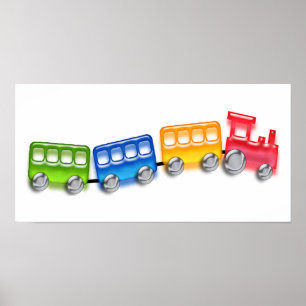 Poster Train de jouets