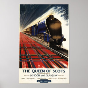 Poster Train de la Reine des Écossais Pullman