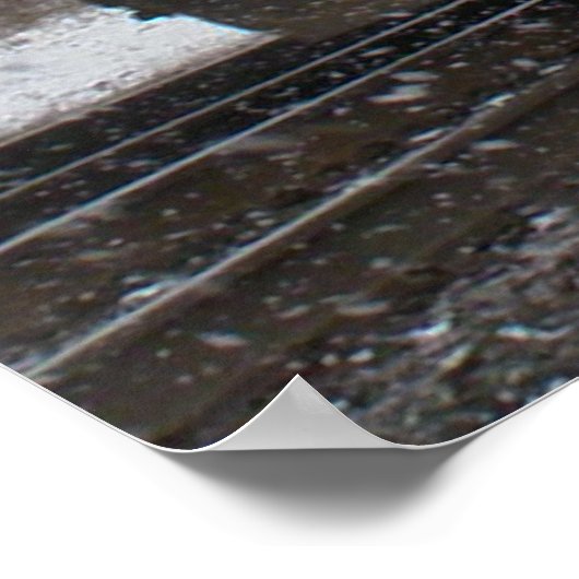 Poster Train de marchandises dans la neige (Coin)