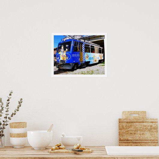 Poster Train de Marmottes en Suisse (Cuisine)