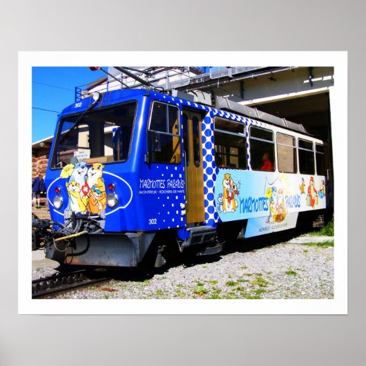 Poster Train de Marmottes en Suisse (Devant)