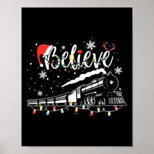 Poster Train de Noël Croire Express polaire Xm