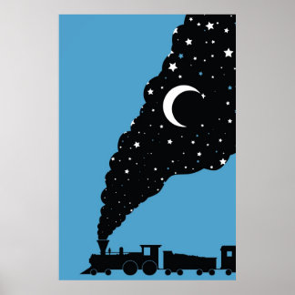 Poster train de nuit