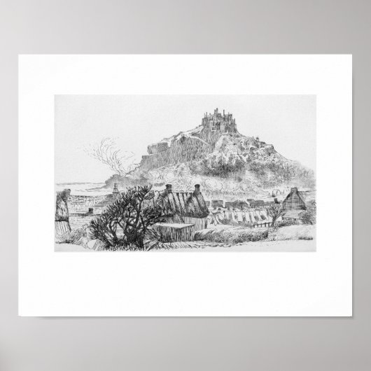 Poster Train de St. Michael's Cornwall Eleanor Hughes Imp (Devant)
