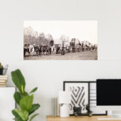 Poster TRAIN DE WAGON DE MARCHANDISES c. 1887 (Bureau à domicile)
