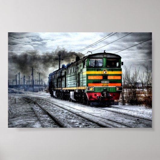 Poster Train diesel russe (Devant)