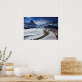 Poster train du Gornergrat et Matterhorn à Zermatt (Cuisine)