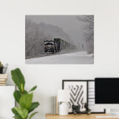 Poster Train enneigé (Bureau à domicile)