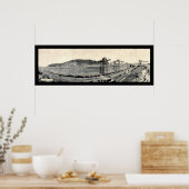 Poster Train ferroviaire Canal de Panama Photo 1913 (Cuisine)