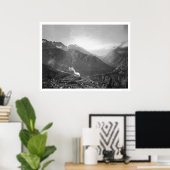 Poster Train ferroviaire White Pass Alaska 1910 (Bureau à domicile)