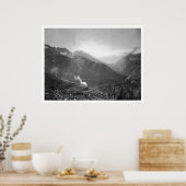 Poster Train ferroviaire White Pass Alaska 1910 (Cuisine)