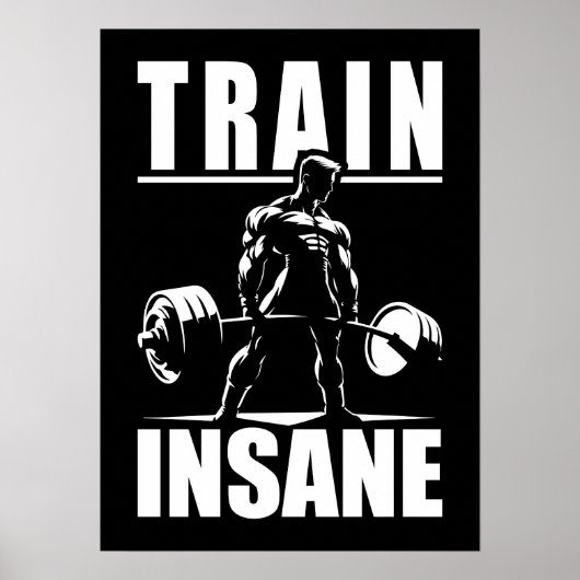 Poster Train fou - Gymnase Motivationnelle, Fitness d'ent (Devant)