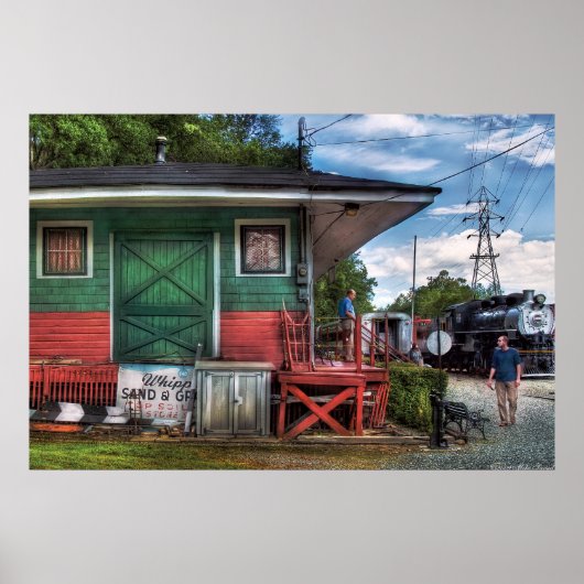 Poster Train - Gare (Devant)