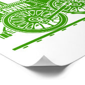 Poster Train graphique vert personnalisé pour la chambre  (Coin)