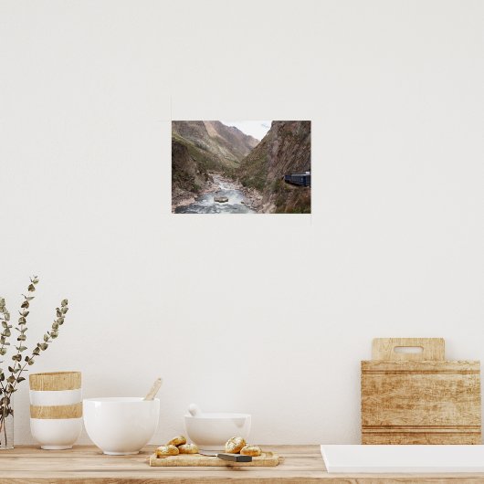 Poster Train Inca vers l'affiche Machu Picchu (Cuisine)