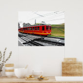 Poster Train Jungfraubahn en Suisse (Cuisine)