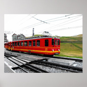 Poster Train Jungfraubahn en Suisse