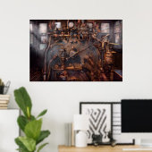 Poster Train - Locomotive - En rogne (Bureau à domicile)