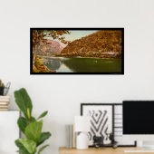 Poster Train Passage par le Delaware Water Gap 1900 (Bureau à domicile)