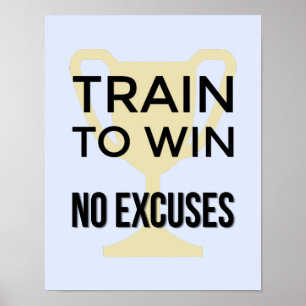 Poster Train pour gagner des sports de motivation