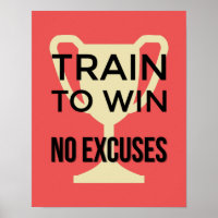 Train pour gagner la motivation du sport rouge
