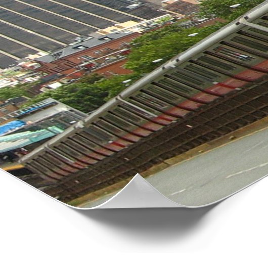 Poster Train quittant Boston (Coin)