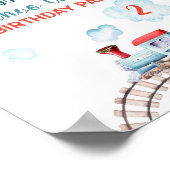 Poster Train Railroad Vintage Rail Boy Bienvenue (Coin)