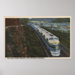 Poster Train rationalisant par Potomac