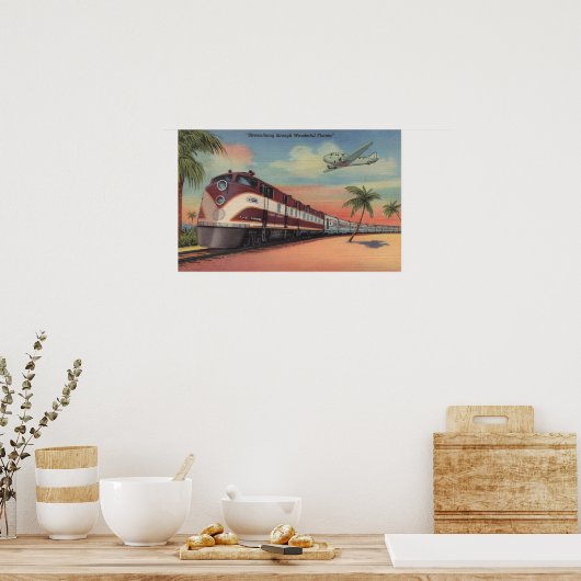 Poster Train- Rationalisation à travers la Floride (Cuisine)