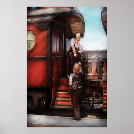 Poster Train - Réception d'un télégramme (Devant)