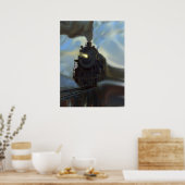 Poster Train reflété (Cuisine)