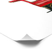 Poster Train rouge Reunion (Coin)