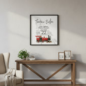 Poster Train rouge Reunion