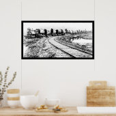 Poster Train RR avec Redwood Logs 1919 (Cuisine)