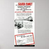 Poster Train Seaboard RailRoad Silver Comet (Devant)
