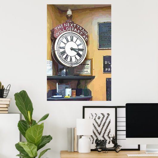 POSTER TRAIN STATIONS (Bureau à domicile)