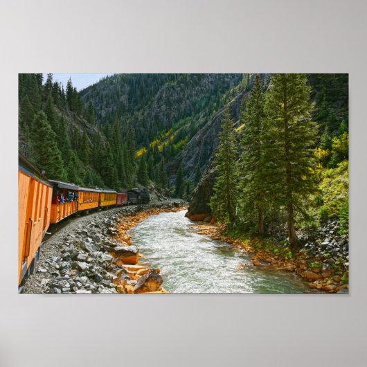 Poster Train sur la rivière Animas, Colorado (Devant)